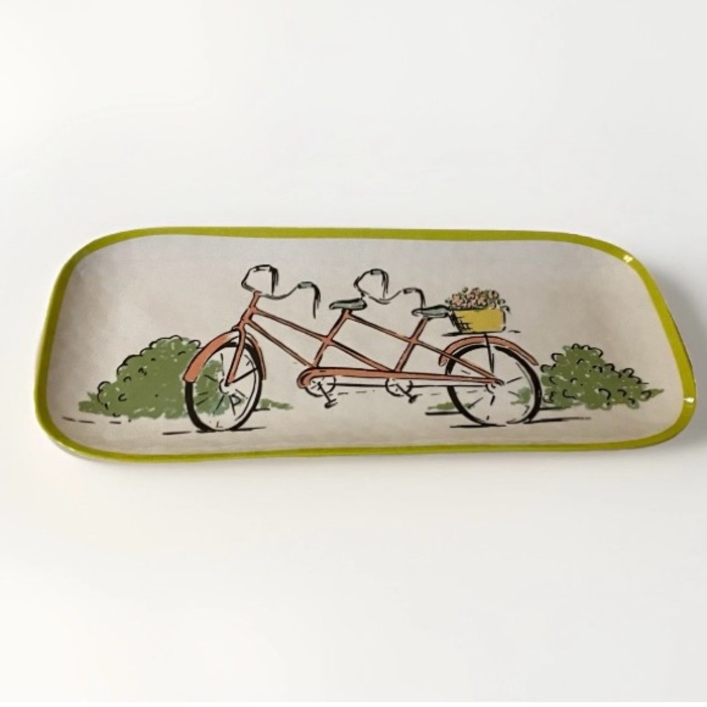 Threshold tandem bicycle 14x7 rectangle melamine platter